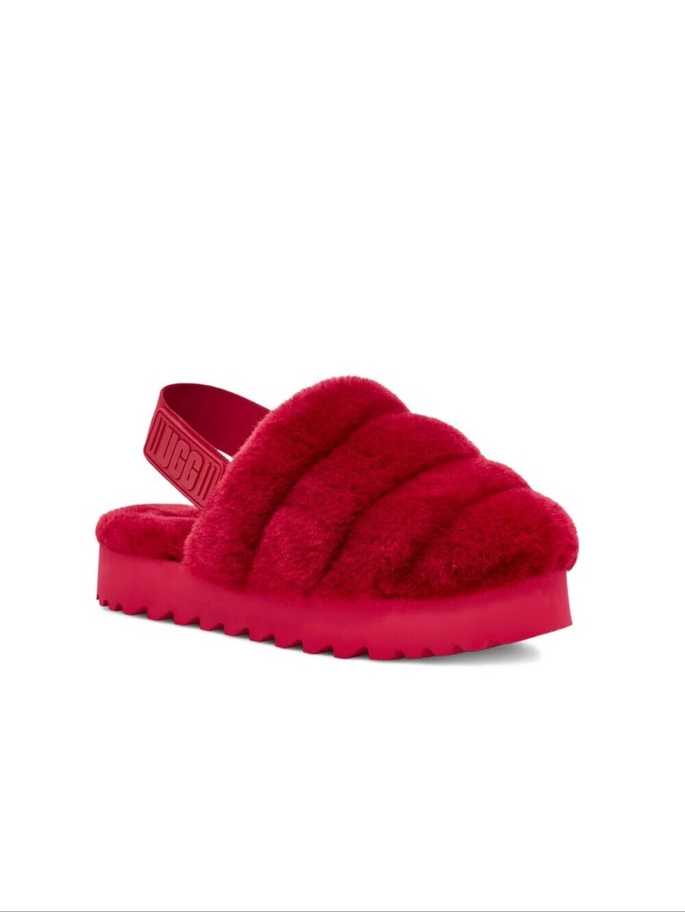 UGG Super Fluff Slippers Red Size 8